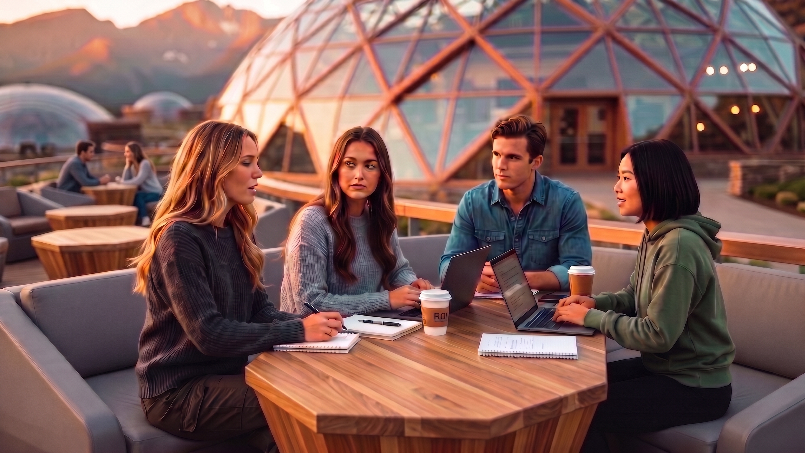 Core Workgroup collaborating on the Alpine Geodesic Terrace